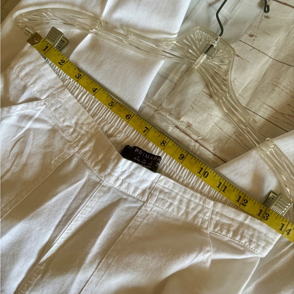 Ladies white linen blend wide leg pants - Picture 16 of 16